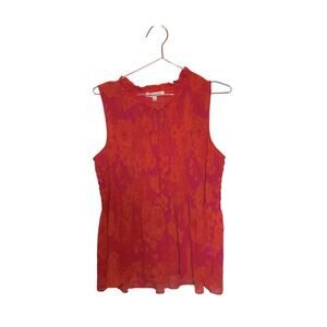 Rose & Olive Floral Smocked Ruffled Blouse - Small